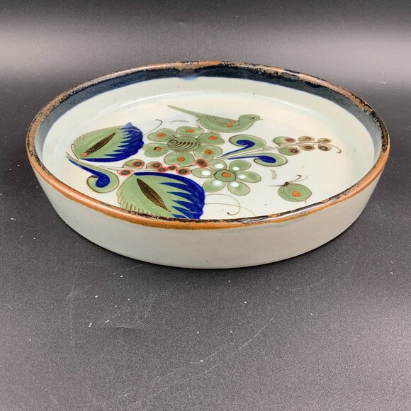 Vintage Ken Edwards El Palomar Blue Bird Butterfly Round 10" Baker - Picture 4 of 8
